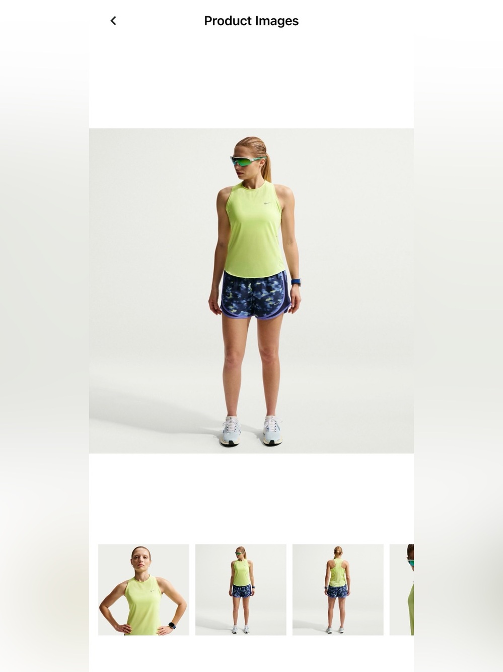 New Nike Women’s Swift Dri-FIT Running Tank Top Size S Color Lt Lemon Twist